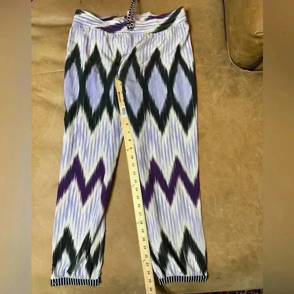 CALYPSO BY ST BARTH LIGHTWEIGHT SILK BLEND IKAT DRAWSTRING COVERUP JOGGERS SMALL - Picture 12 of 12